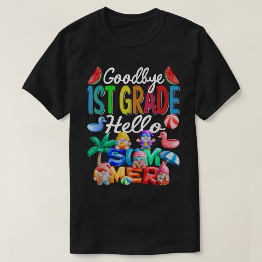 さようなら1年生ハローサマー格言ビーチ Tシャツ (デザイン正面)