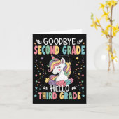 さようなら2年生こんにちは3年生の卒業 カード (黄色い花)