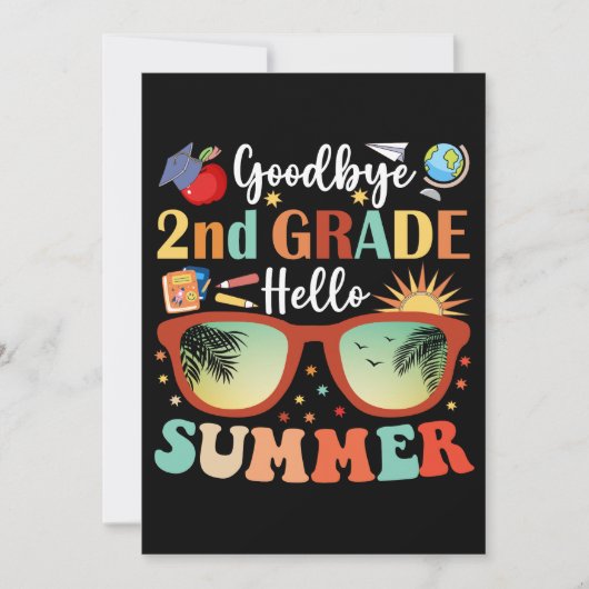 さようなら2年生Hello夏の卒業 案内状 (正面)