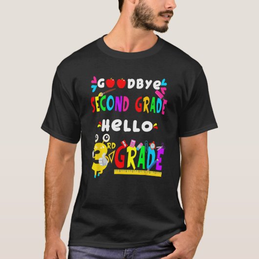 さようなら2年生Hello 3年生Back To Scho Tシャツ (正面)