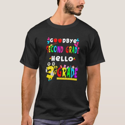 さようなら2年生Hello 3年生Back To Scho Tシャツ (正面)