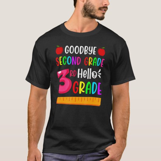 さようなら2年生Hello 3年生Back To Scho Tシャツ (正面)