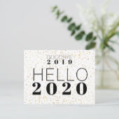 さようなら2019 Hello 2020ハッピー新年紙吹雪 シーズンポストカード (スタンド正面)