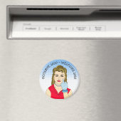 さようなら2020ようこそ2021おもしろいレトロレディ マグネット (インサイチュ (食洗機))