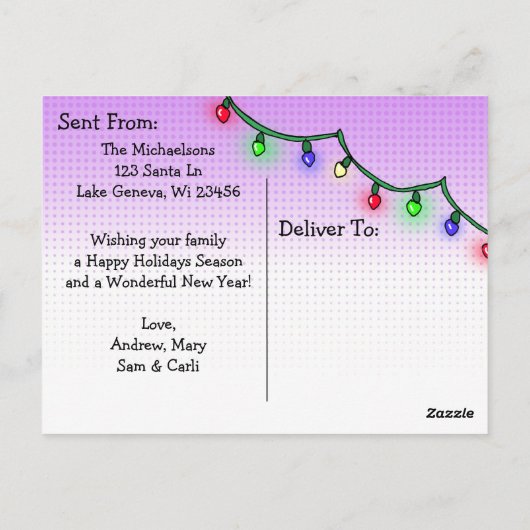 さようなら2020クリスマスユーモアおもしろいレトロレディ ポストカード (裏面)