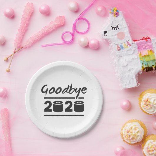 さようなら2020トイレ紙 – やっと終わった ペーパープレート (パーティー)