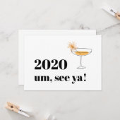 さようなら2020モダンフォントカクテル カード (正面/裏面インサイチュ)