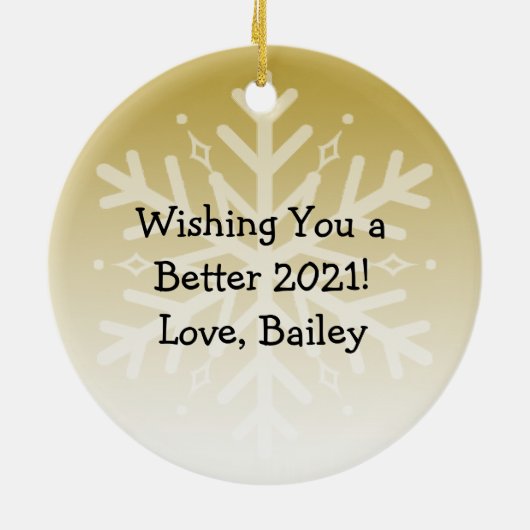 さようなら2020年トイレ忘れに紙 セラミックオーナメント (裏面)