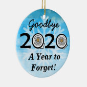 さようなら2020年トイレ忘れに紙 セラミックオーナメント (右)