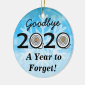 さようなら2020年トイレ忘れに紙 セラミックオーナメント (左)
