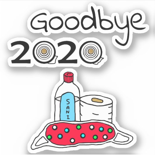 さようなら2020年新年のスクラップブック作りまたはカードマキン シール (正面)