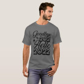 さようなら2021こんにちは2022ハッピーニューイヤー家族パハ Tシャツ (正面フル)