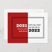 さようなら2021こんにちは2022新年 ポストカード (正面/裏面)