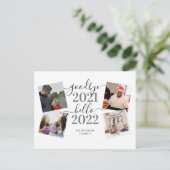 さようなら2021こんにちは2022書道写真新年 ポストカード (スタンド正面)