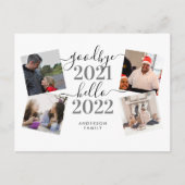さようなら2021こんにちは2022書道写真新年 ポストカード (正面)