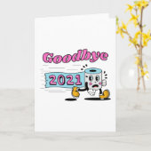 さようなら2021 年のトイレットペーパーロール カード (黄色い花)