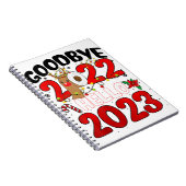 さようなら2022こんにちは2023かわいいクリスマスティー ノートブック (右側)