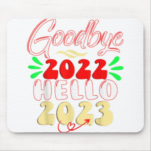さようなら2022こんにちは2023かわいいクリスマスティー マウスパッド