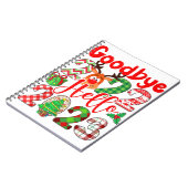 さようなら2022こんにちは2023かわいいクリスマスレパード ノートブック (左側)