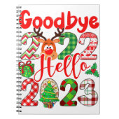 さようなら2022こんにちは2023かわいいクリスマスレパード ノートブック (正面)