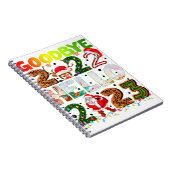 さようなら2022こんにちは2023かわいいサンタクロースのトナカイ ノートブック (右側)