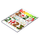 さようなら2022こんにちは2023かわいいサンタクロースのトナカイ ノートブック (左側)