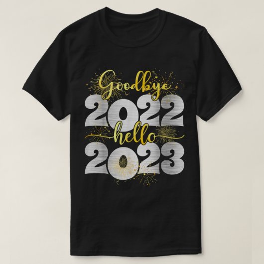 さようなら2022こんにちは2023新年クリスマスP Tシャツ (デザイン正面)