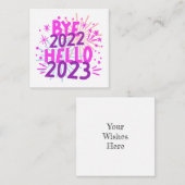 さようなら2022年 こんにちは2023年 あけましておめでとう ノートカード (正面/裏面)
