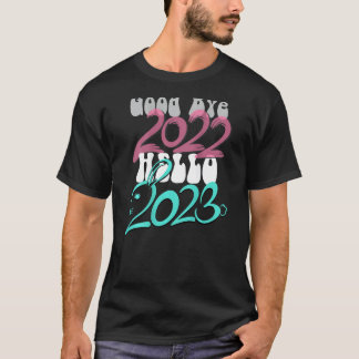 さようなら2022 こんにちは2023 卯年+猫+ウサギ+年 Tシャツ