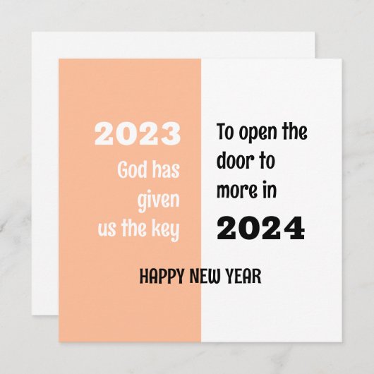 さようなら2023 Hello 2024新年おめでとう (正面/裏面)