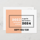 さようなら2023 Hello 2024新年おめでとう ポストカード (正面/裏面)
