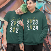 さようなら2023 Welcome 2024メンズクリスマスおもしろい パーカ