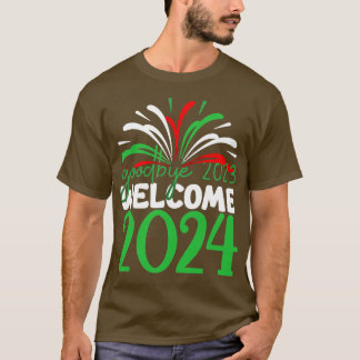 さようなら2023 welcome 2024 tシャツ