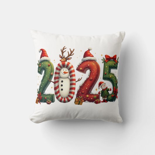 さようなら2024こんにちは2025メリークリスマスハッピー クッション (正面)