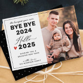 さようなら2024 Hello 2025年新年ミニマリスト写真 シーズンカード