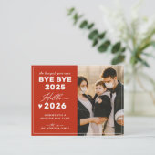さようなら2024 Hello 2025新年の写真 シーズンポストカード (スタンド正面)
