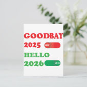 さようなら2025年 こんにちは2026年 トグルカードデザイン シーズンポストカード (スタンド正面)