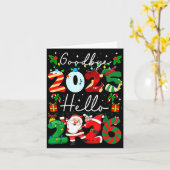 さようなら2025年 こんにちは2026年 ハッピーニューイヤーズイブ クリス カード (黄色い花)