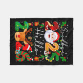 さようなら2025年 こんにちは2026年 ハッピーニューイヤーズイブ クリス フリースブランケット (正面(横))