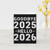 さようなら2025年 こんにちは2026年 メンズ レディース キッズ 新年 20 カード (黄色い花)