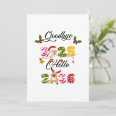 さようなら2025年 こんにちは2026年 新年のデザイン 招待状 (スタンド正面)