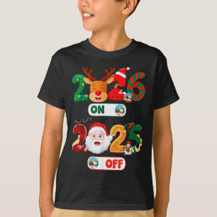 さようなら2025 こんにちは2026 祝祭的 クリスマス ハッピー 新年 Tシャツ