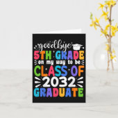 さようなら2032年卒業5年生 カード (黄色い花)