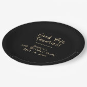 さようなら20sミニマフェミニンリストモダンタイポグラフィ ペーパープレート (アングル)