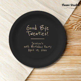 さようなら20sミニマフェミニンリストモダンタイポグラフィ ペーパープレート