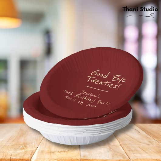 さようなら20sミニマフェミニンリストモダンタイポグラフィ ペーパーボウル