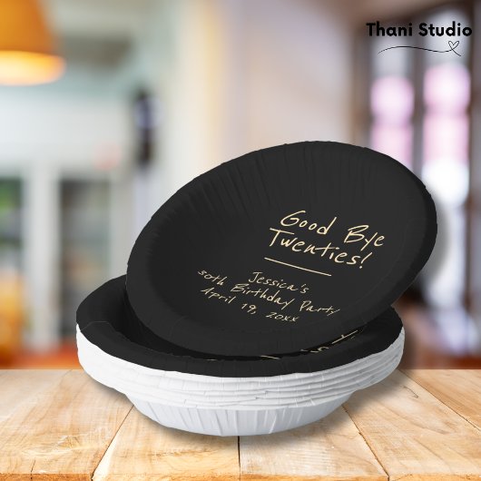 さようなら20sミニマフェミニンリストモダンタイポグラフィ ペーパーボウル