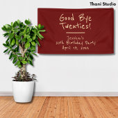 さようなら20sミニマフェミニンリストモダンタイポグラフィ 横断幕