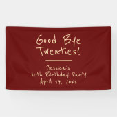 さようなら20sミニマフェミニンリストモダンタイポグラフィ 横断幕 (横)