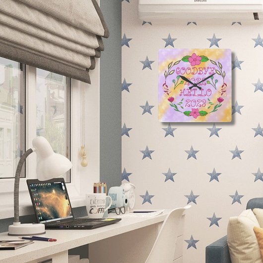 さようなら20XX HELLO 20XX スクエア壁時計